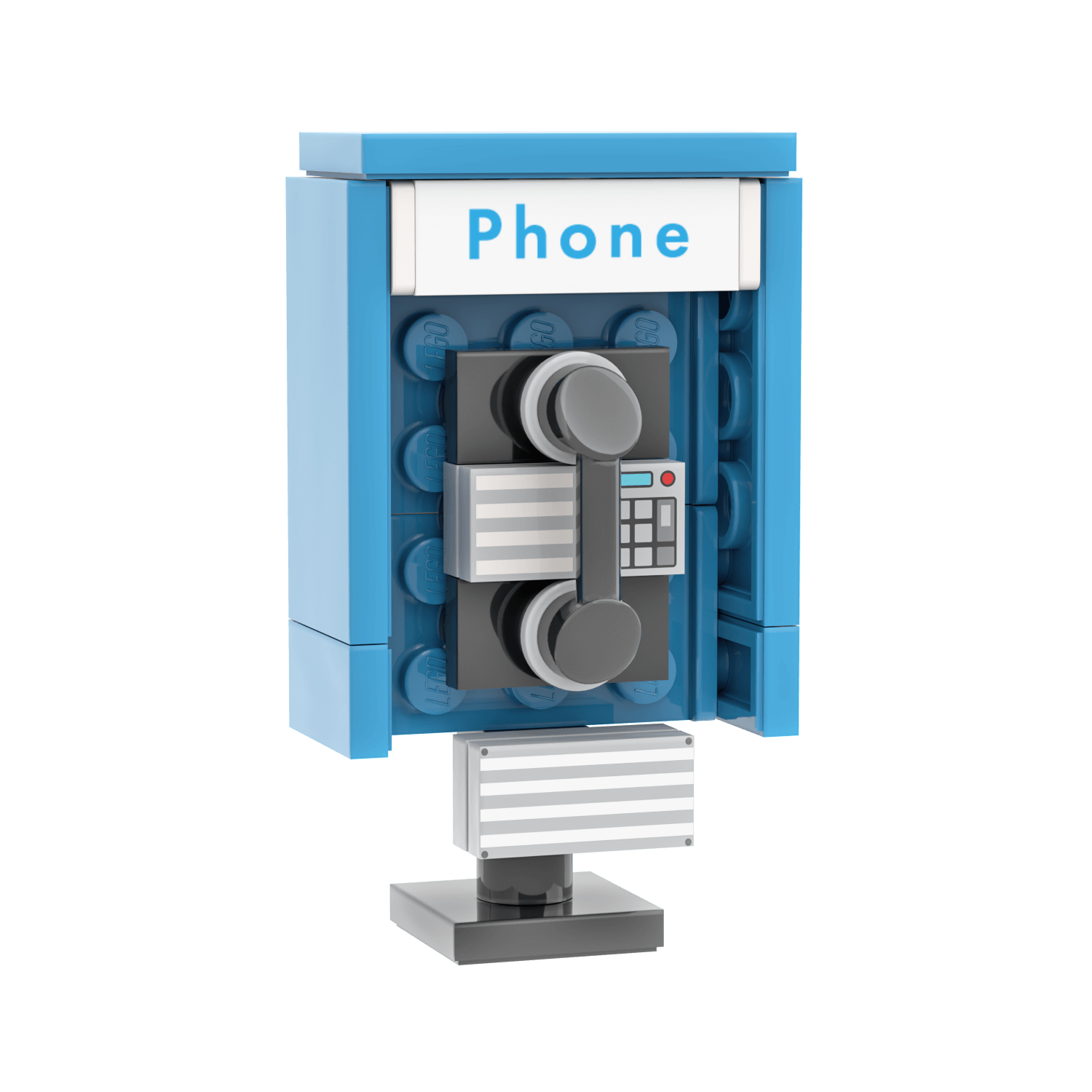 Phone Booth - Pay Phone -  Custom Printed Set - Made Using LEGO® Parts