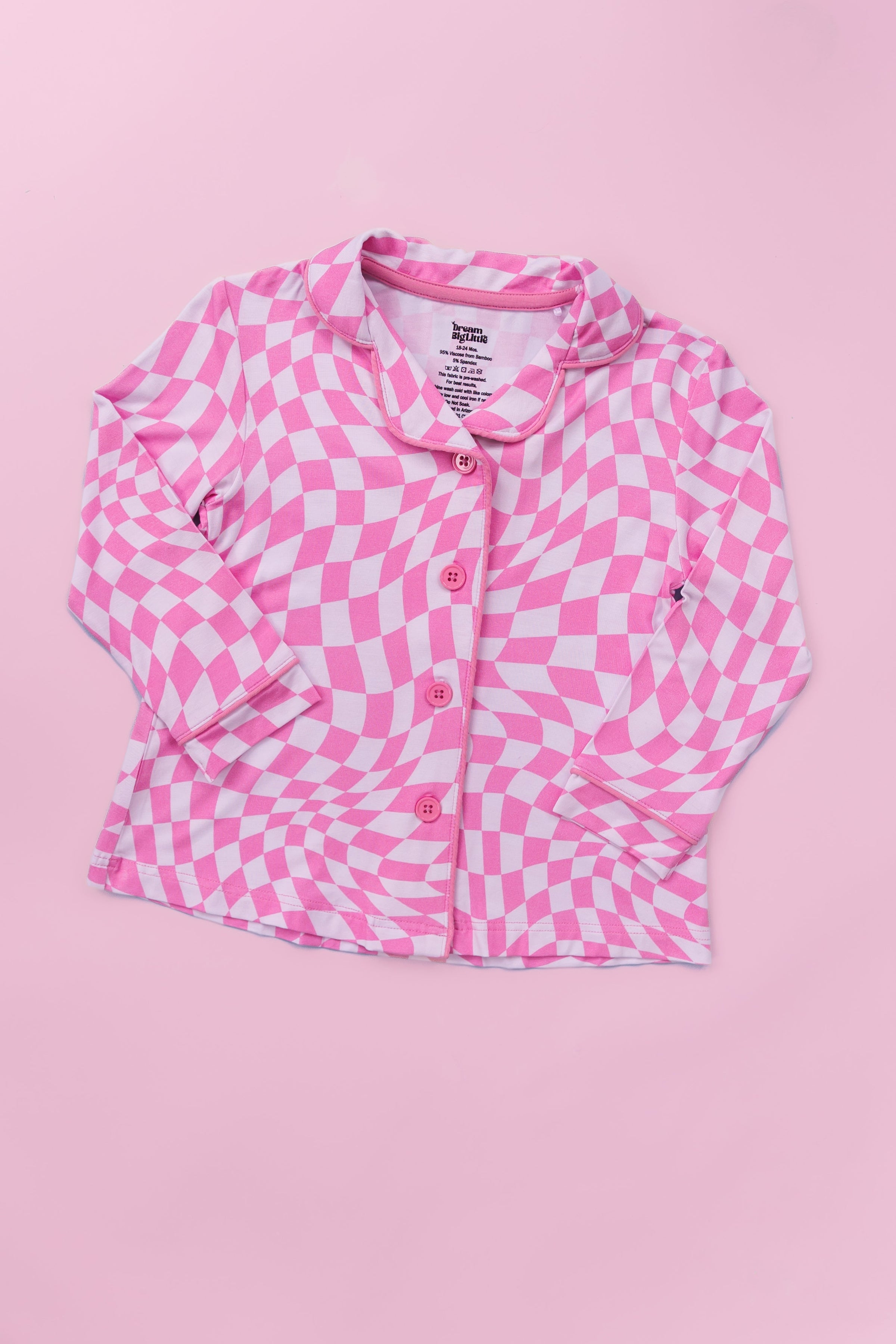 BUBBLEGUM WAVY CHECKERS GIRL'S DREAM GOWN