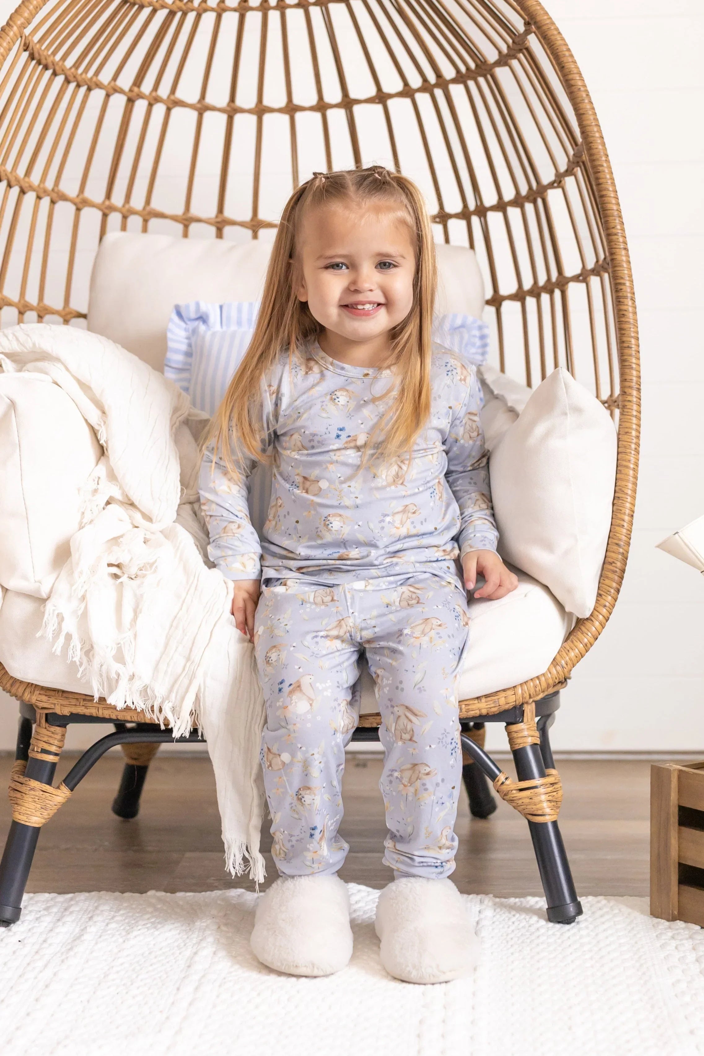Bunny Blossoms 2pc Bamboo Pajamas - BIG FRENCHIES