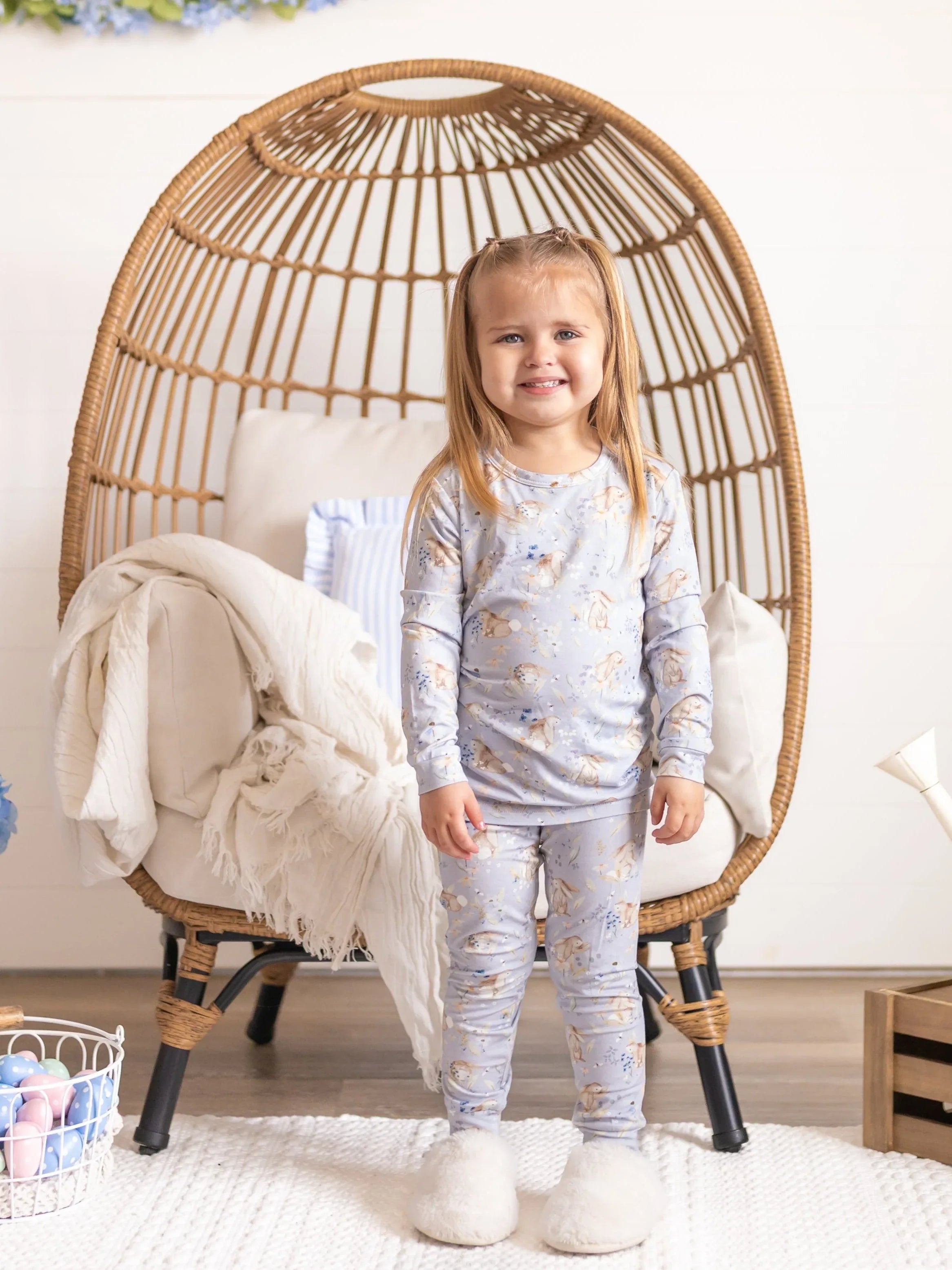 Bunny Blossoms 2pc Bamboo Pajamas - BIG FRENCHIES