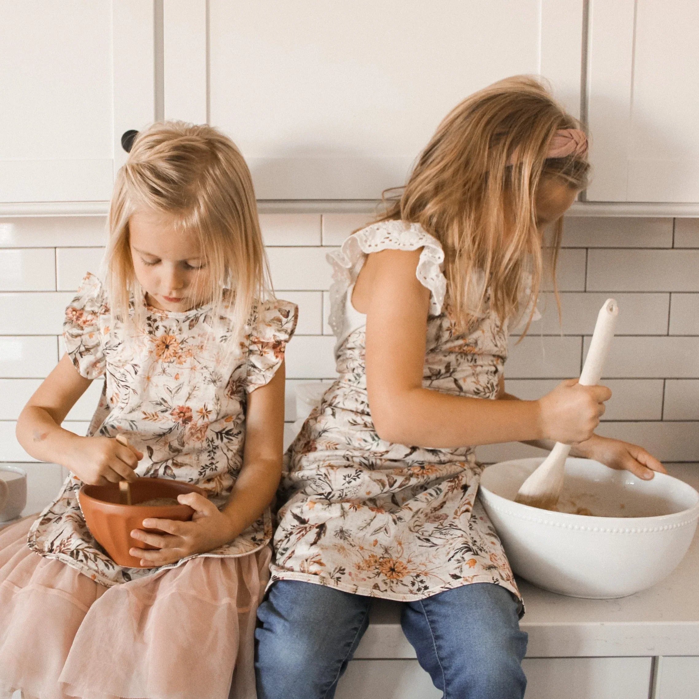 Delilah Floral Apron - fits sizes youth small through adult 2XL - BIG FRENCHIES