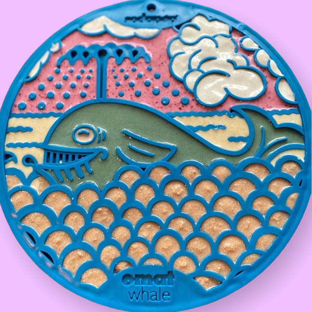 Whale eMat - Enrichment Lick Mat for Dogs and Cats - with Suction Cups | Whale Design | USA Made - BIG FRENCHIES