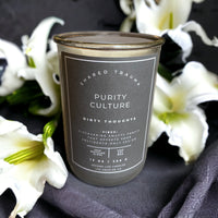 Shared Trauma Candles - Purity Culture - 13 Oz Crackling Wood Wick - Lavender & Smoked Vanilla - BIG FRENCHIES