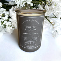Shared Trauma Candles - Purity Culture - 13 Oz Crackling Wood Wick - Lavender & Smoked Vanilla - BIG FRENCHIES
