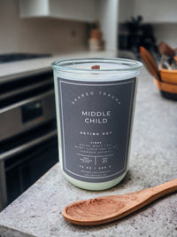Shared Trauma Candles - Middle Child - 13 Oz Crackling Wood Wick - Ginger & Saffron - BIG FRENCHIES