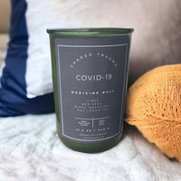 Shared Trauma Candles - Covid-19 - 13 Oz Crackling Wood Wick - Lemon, Peach, and Mint Tea - BIG FRENCHIES