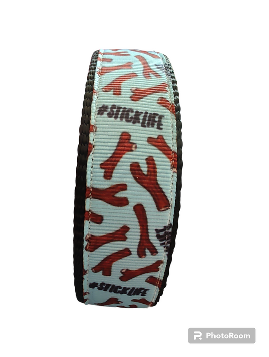 # Stick Life Black Nylon Dog Collar MD, LG, XL, Leash