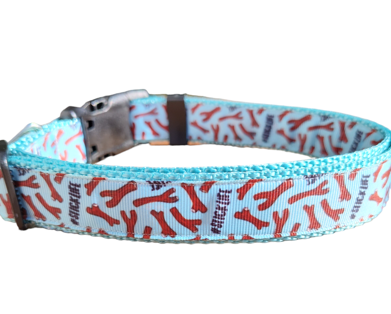 # Stick Life Light Blue Nylon Dog Collar MD, LG, XL, Leash, Martingale-Dog Collar / Leash-BIG FRENCHIES-Doot's Pet LLC Collars For A Cause