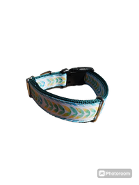 Watercolor Leaves Nylon Dog Collar
