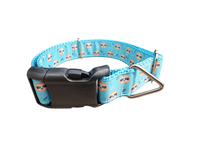Blue Sloth Nylon Dog Collar