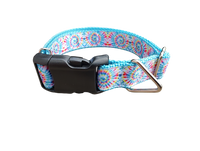 Light Rainbow Tie Dye Nylon Dog Collar
