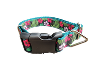 Tropical Flowers Nylon Dog Collar