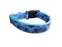 Blue Tie Dye Nylon Dog Collar