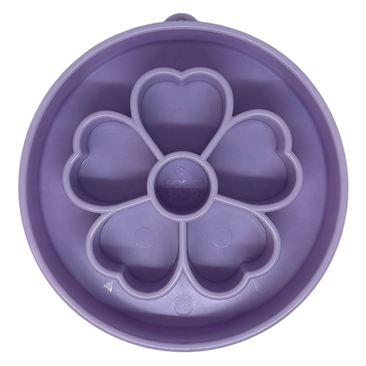 Flower eBowl Deep Slow Feeder Dog Bowl for Enrichment | USA Made - BIG FRENCHIES