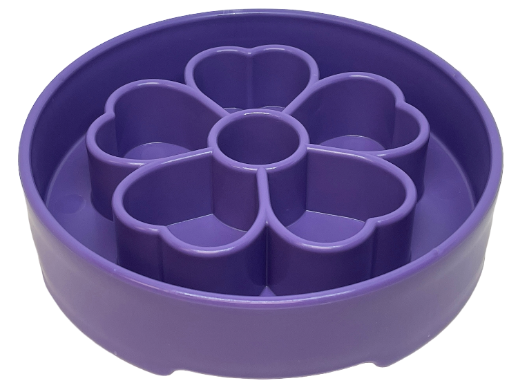Flower eBowl Deep Slow Feeder Dog Bowl for Enrichment | USA Made - BIG FRENCHIES