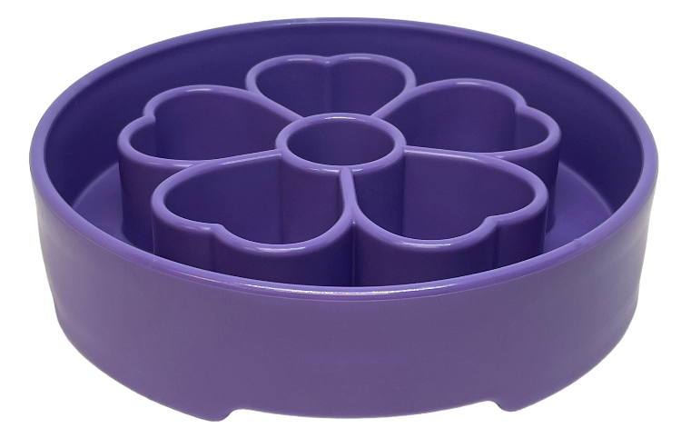 Flower eBowl Deep Slow Feeder Dog Bowl for Enrichment | USA Made - BIG FRENCHIES