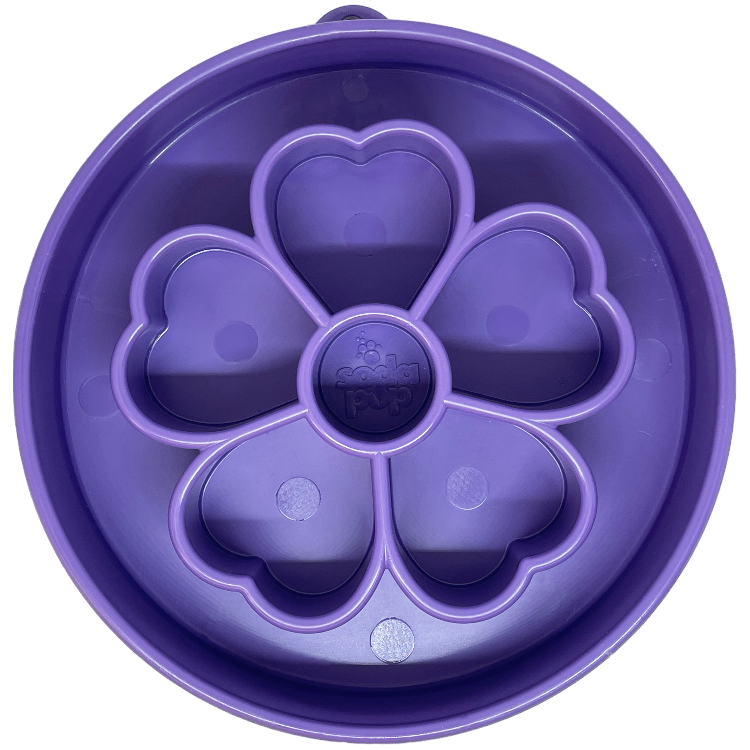 Flower eBowl Deep Slow Feeder Dog Bowl for Enrichment | USA Made - BIG FRENCHIES