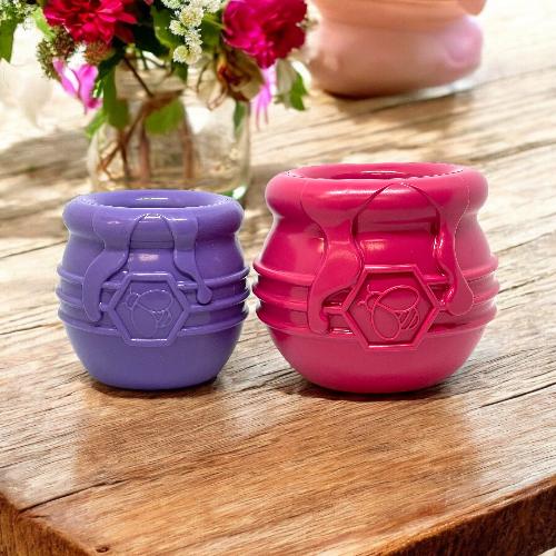 Honey Pot Dog eCup Treat Dispenser | Durable PUP-X Rubber Enrichment Toy | USA Made - BIG FRENCHIES
