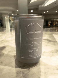 Shared Trauma Candles - Capitalism - 13 Oz Crackling Wood Wick - Tulips & Gardenia - BIG FRENCHIES
