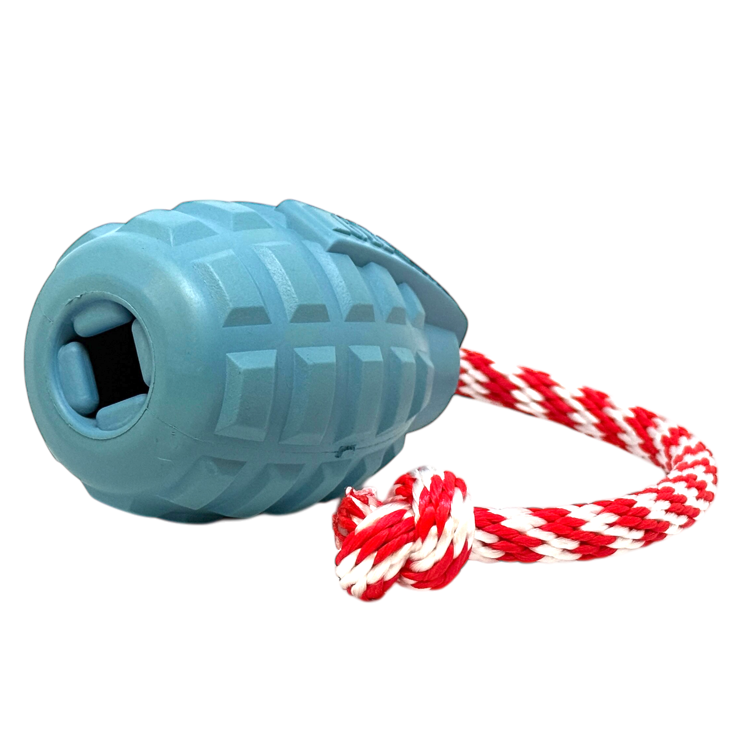 USA-K9 Grenade Shaped Rubber Dog Toy - Chew, Treat Dispenser & Tug Toy | USA - BIG FRENCHIES