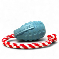 USA-K9 Grenade Shaped Rubber Dog Toy - Chew, Treat Dispenser & Tug Toy | USA - BIG FRENCHIES