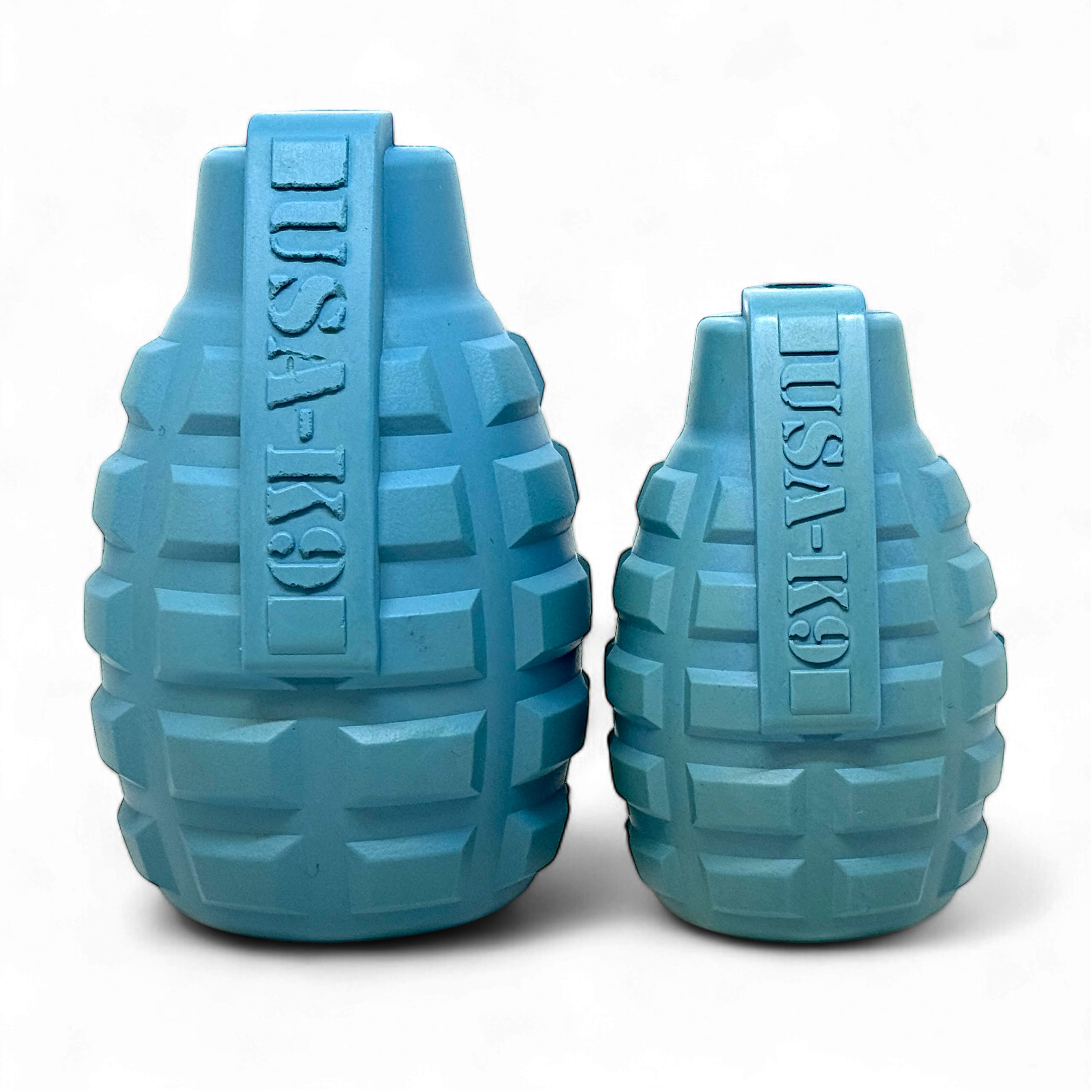 USA-K9 Grenade Shaped Rubber Dog Toy - Chew, Treat Dispenser & Tug Toy | USA - BIG FRENCHIES