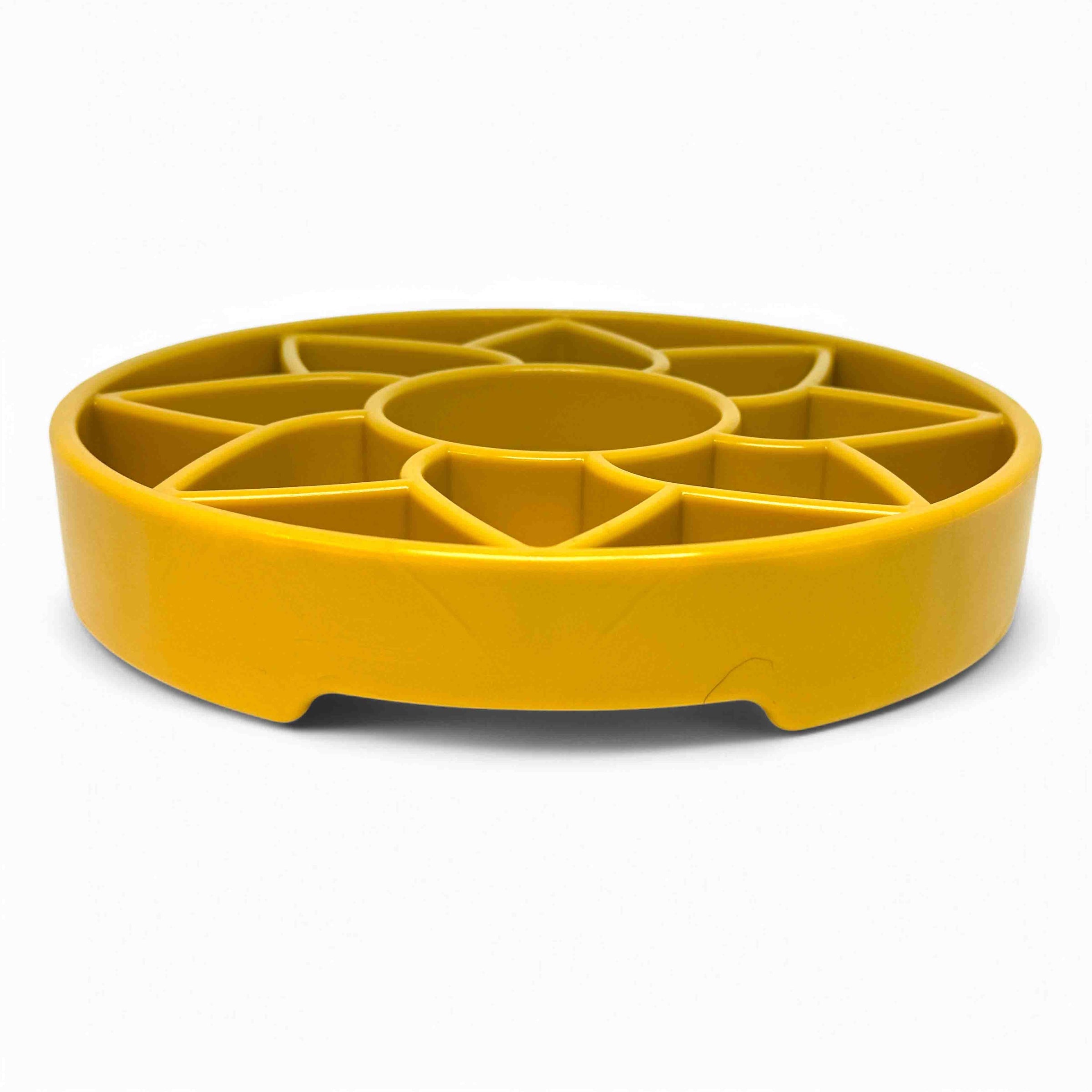 Sunflower eTray Shallow Slow Feeder Dog Bowl for Enrichment | USA Made - BIG FRENCHIES