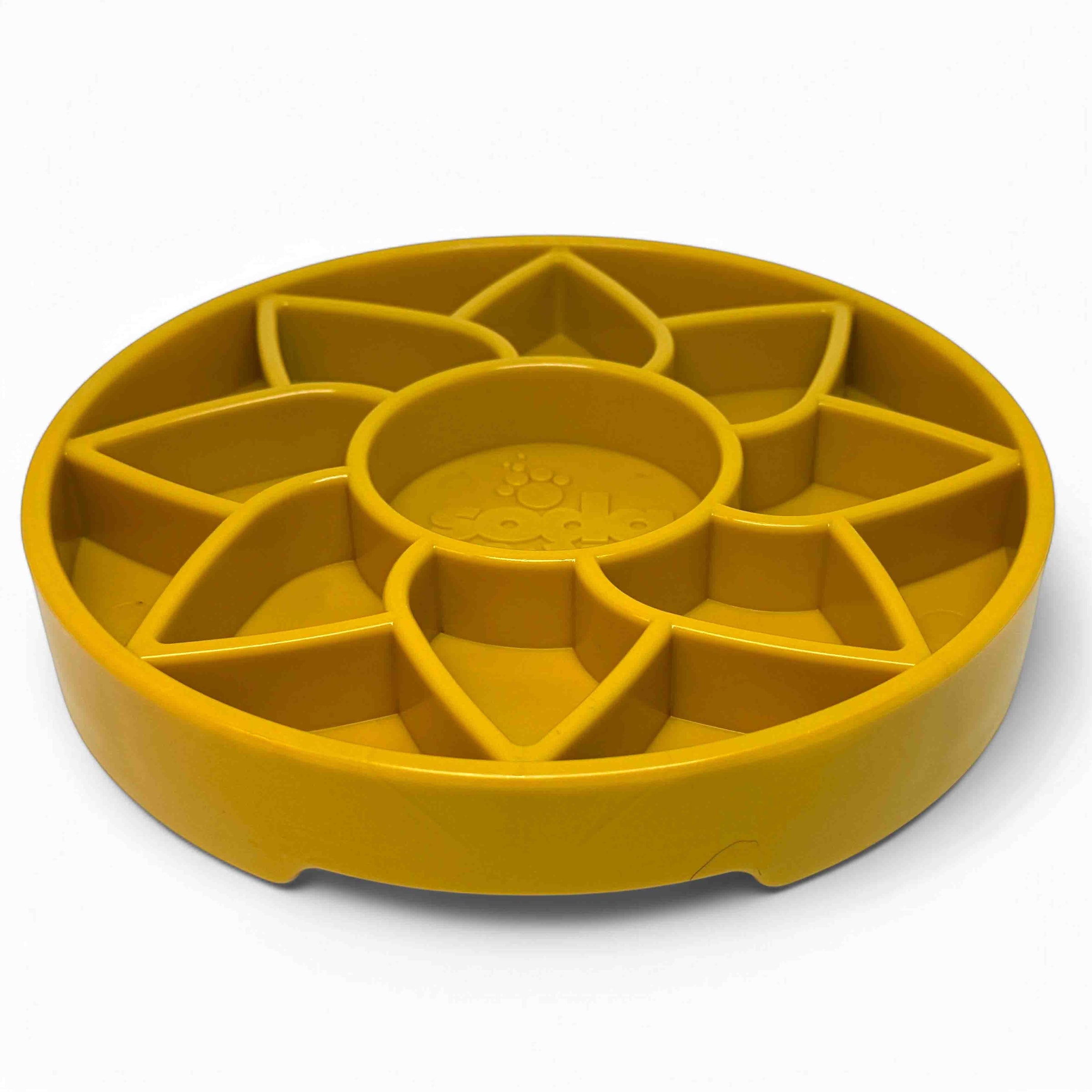 Sunflower eTray Shallow Slow Feeder Dog Bowl for Enrichment | USA Made - BIG FRENCHIES