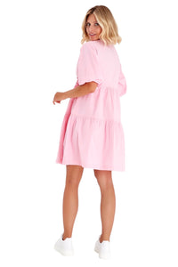 Waterfall Tie Waist A-Line Maternity/Nursing Wrap Dress