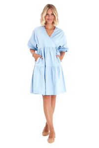 Waterfall Tie Waist A-Line Maternity/Nursing Wrap Dress