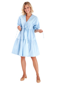 Waterfall Tie Waist A-Line Maternity/Nursing Wrap Dress