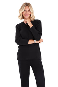Effortless Elegance Set with Rib Side Zip Long Sleeve Maternity/Nursing Top & Lounge Pants - BIG FRENCHIES