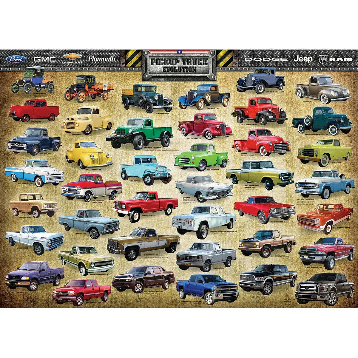 Pickup Truck Evolution 1000 Piece Jigsaw Puzzle Eurographics - BIG FRENCHIES