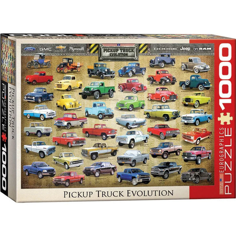 Pickup Truck Evolution 1000 Piece Jigsaw Puzzle Eurographics - BIG FRENCHIES
