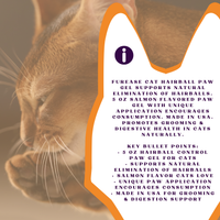 Piccardmeds4pets FurEase Cat Grooming & Digestion Hairball Paw Gel 5 oz.