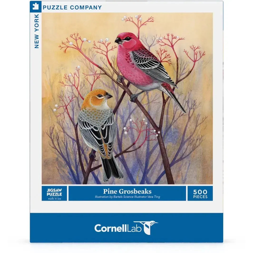 Pine Grosbeaks 500 Piece Jigsaw Puzzle NYPC