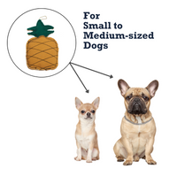 Country Living Canvas & Jute Pineapple-Shaped Dog Chew Toy – Durable, Safe and Non-Toxic - BIG FRENCHIES