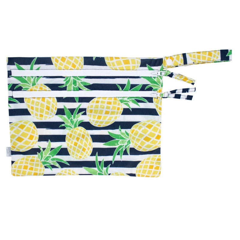 Summer Stripes - Pineapple - Waterproof Wet Bag (For mealtime, on-the-go, and more!) - BIG FRENCHIES