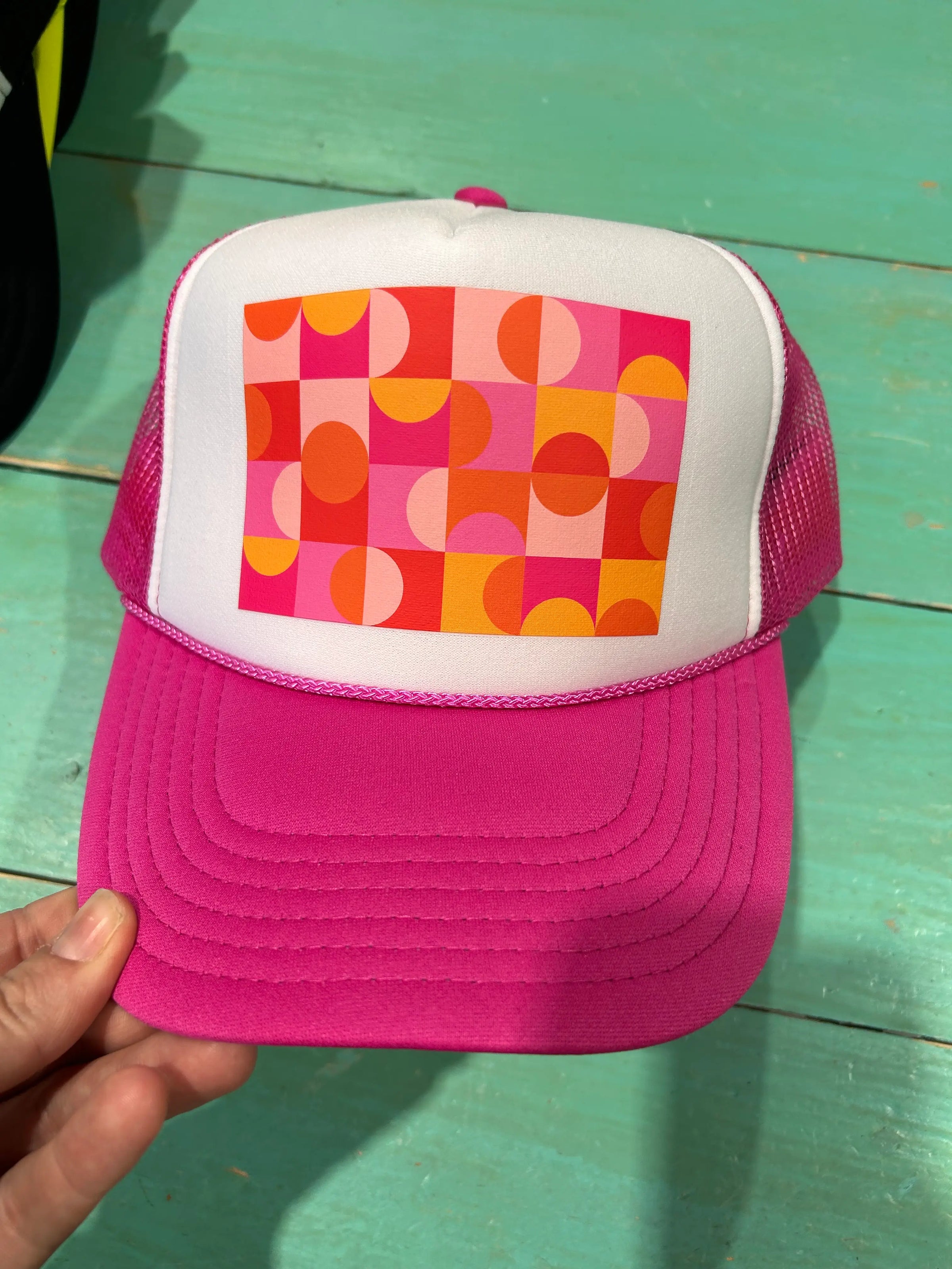 Pink Abstract Pattern Trucker - BIG FRENCHIES