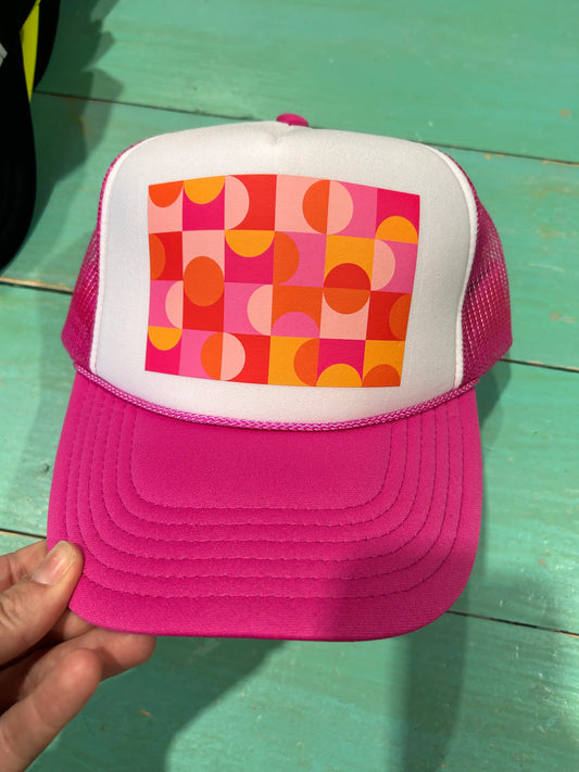 Pink Abstract Pattern Trucker - BIG FRENCHIES