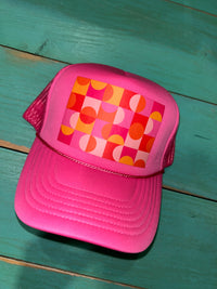 Pink Abstract Pattern Trucker - BIG FRENCHIES