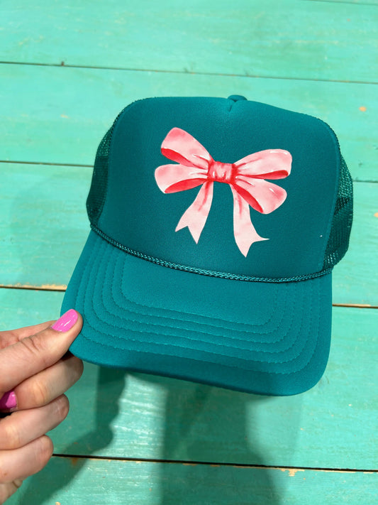 Pink Bow Trucker Hat - BIG FRENCHIES