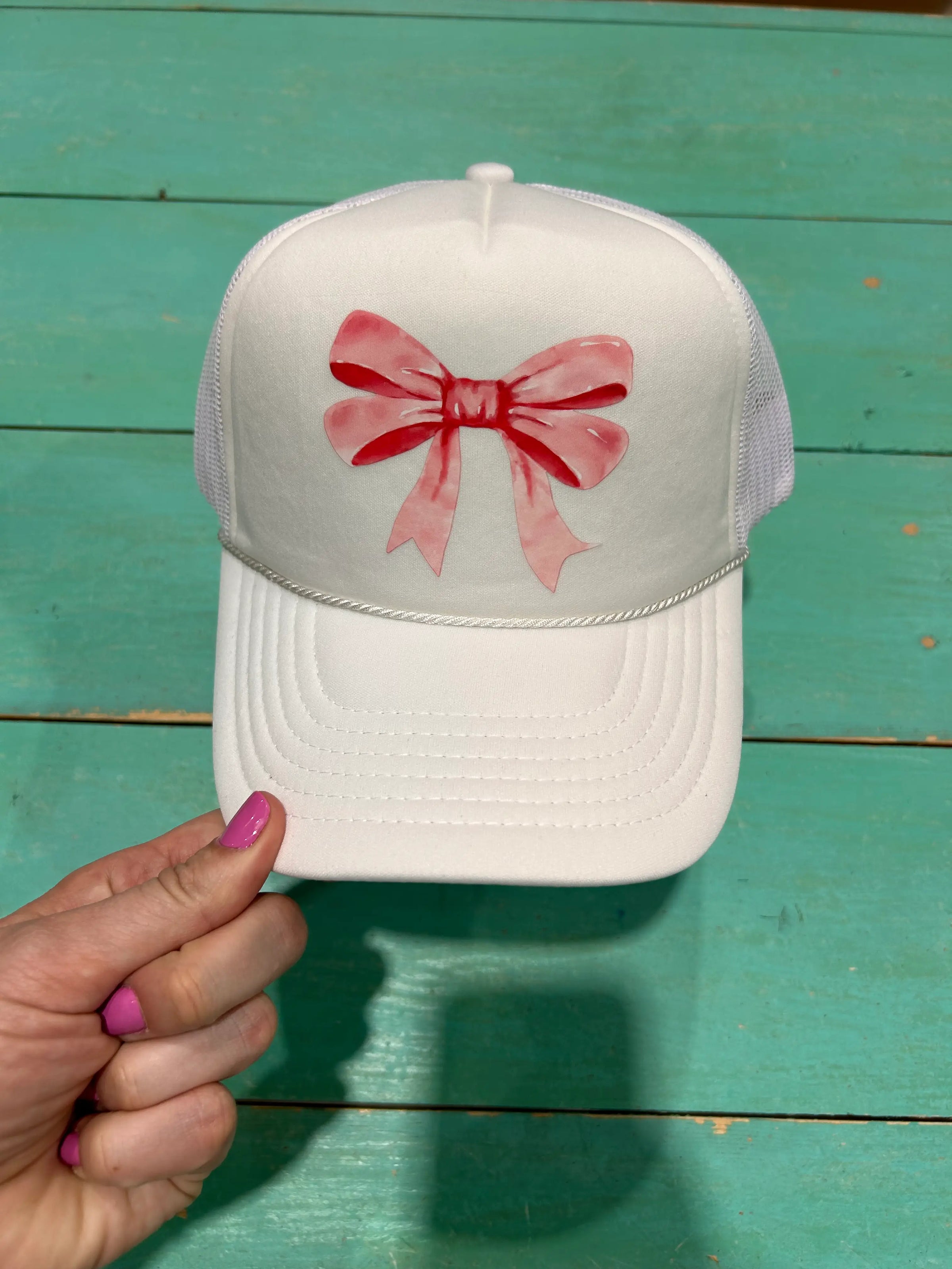 Pink Bow Trucker Hat - BIG FRENCHIES