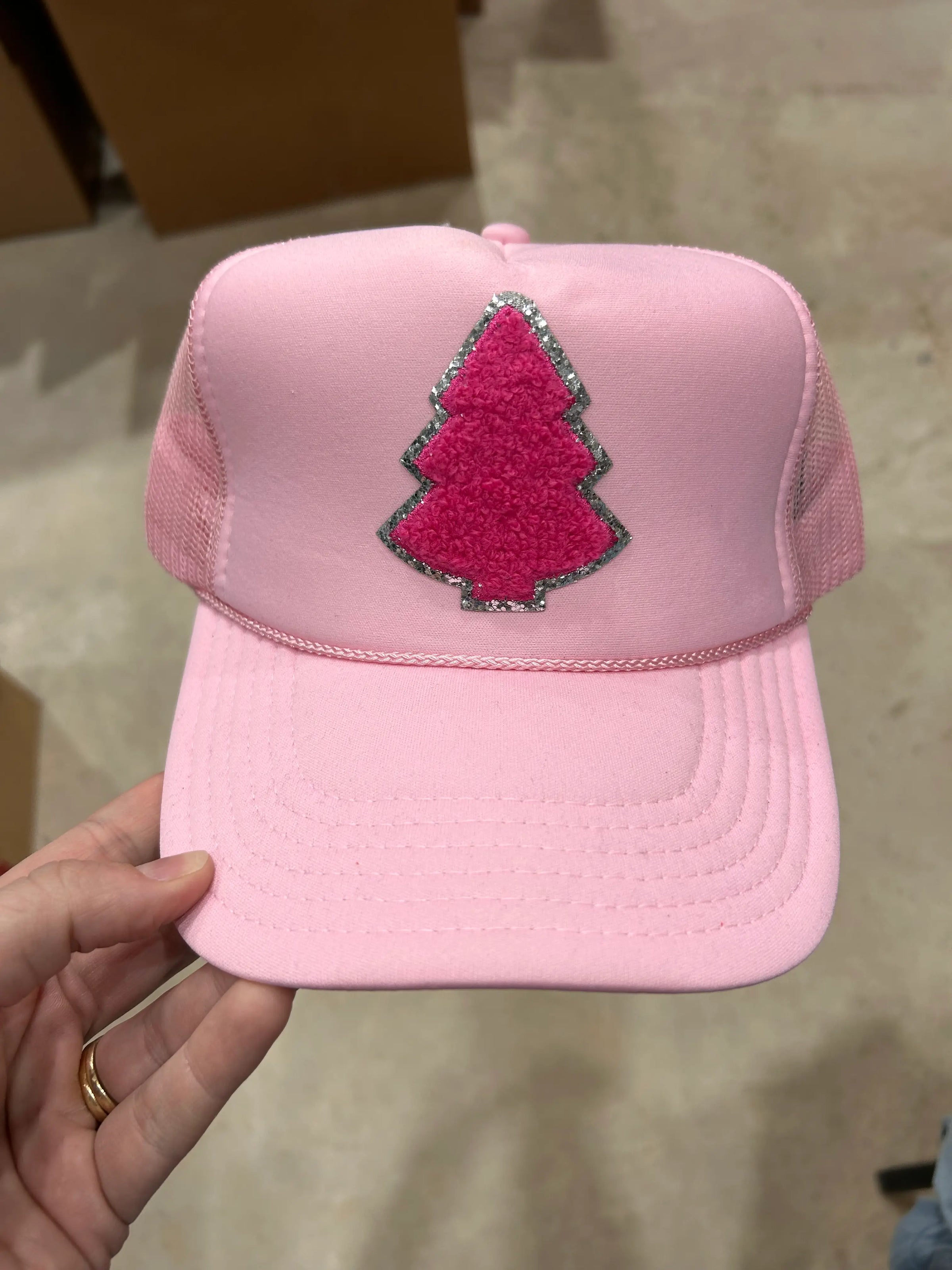 Pink Chenille Tree Trucker - BIG FRENCHIES