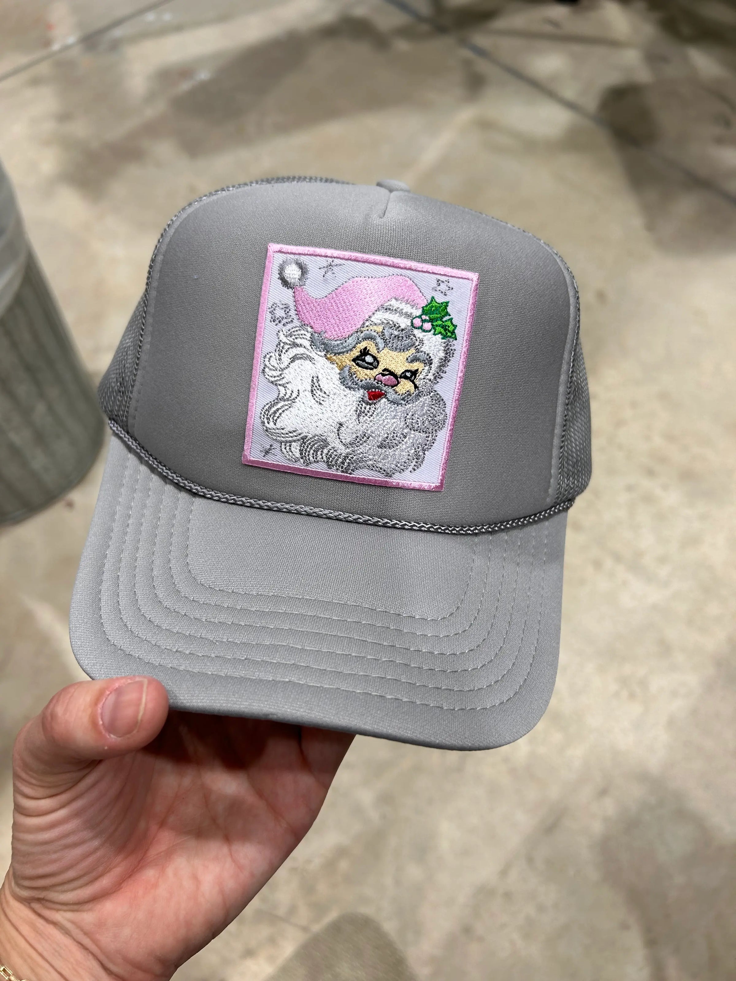 Pink Hat Santa Patch Cap - BIG FRENCHIES