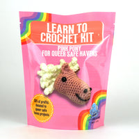 Pink Pony Learn to Crochet Kit For Queer Safe Havens