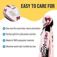 NASCAR | Pink Racing Suit Snugible 2-in-1 Blanket Hoodie & Pillow