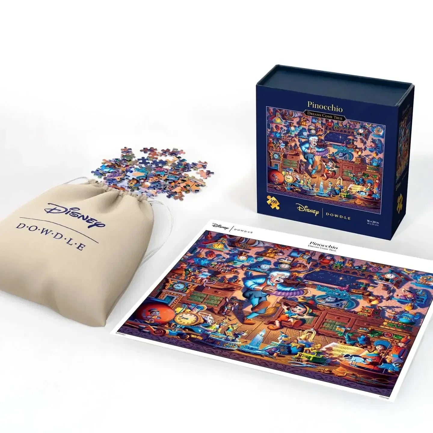 Pinocchio Dreams Come True 500 Piece Jigsaw Puzzle Disney x Dowdle - BIG FRENCHIES