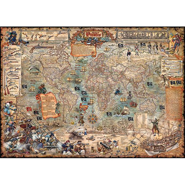 Pirate World Map Art 2000 Piece Jigsaw Puzzle Heye - BIG FRENCHIES
