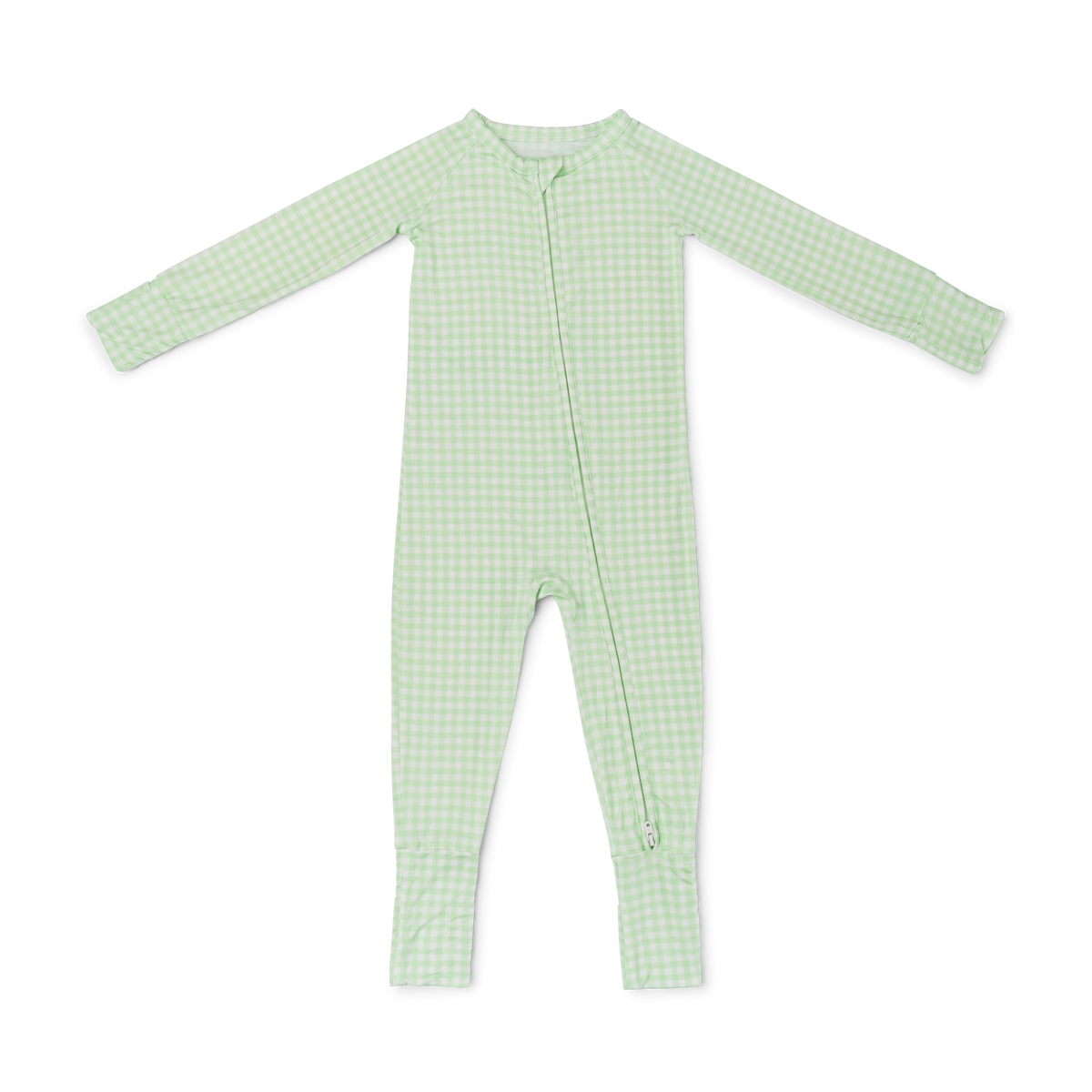 Pistachio Gingham Bamboo Sleeper - BIG FRENCHIES
